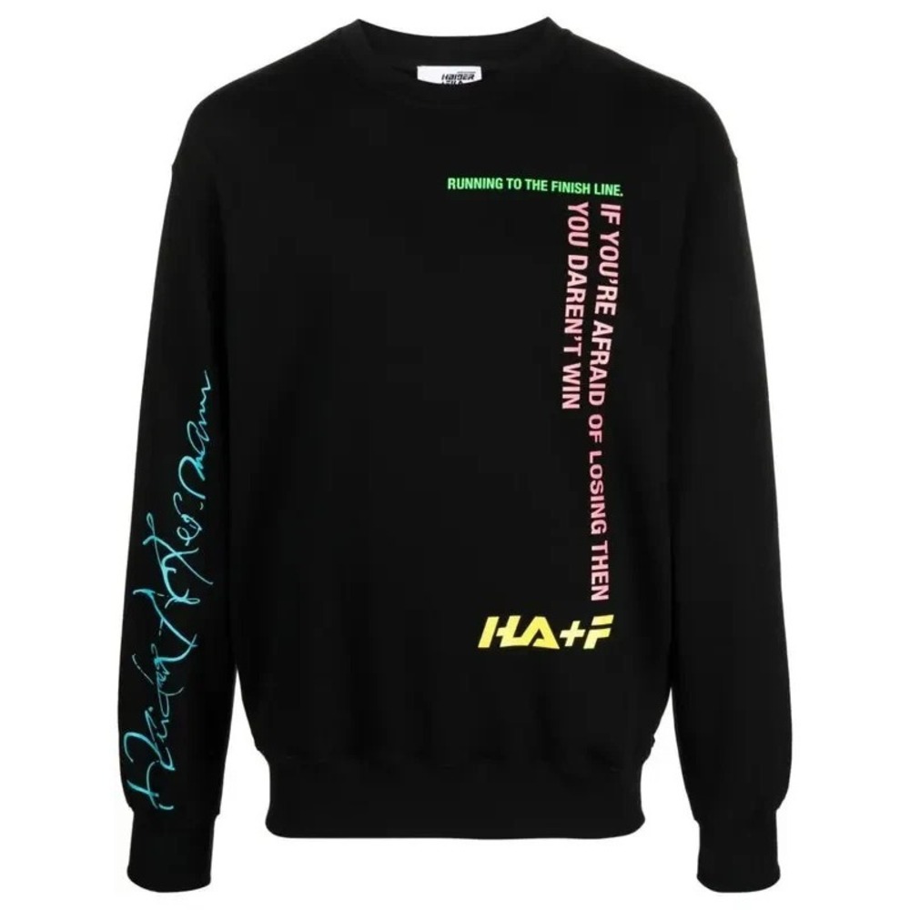 HAIDER ACKERMANN X FILA Pullover Crew Neck Sweatshirt Black Men's XL
